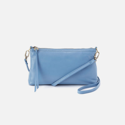 Darcy Crossbody In Polished Leather - Faded Denim
