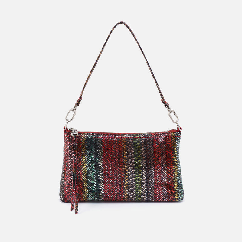 Darcy Crossbody in Printed Leather - Holiday Stripe