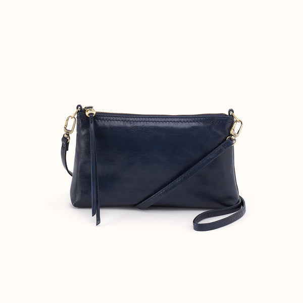 Darcy Crossbody In Polished Leather - Ink Navy – HOBO
