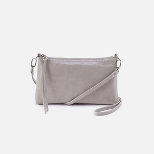 Darcy Crossbody in Polished Leather - Light Grey