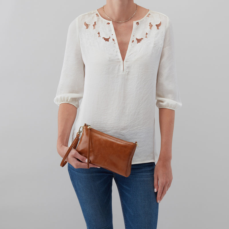 Darcy Crossbody in Polished Leather - Natural