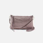 Darcy Crossbody in Metallic Leather - Pewter Spur