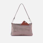 Darcy Crossbody in Metallic Leather - Pewter Spur