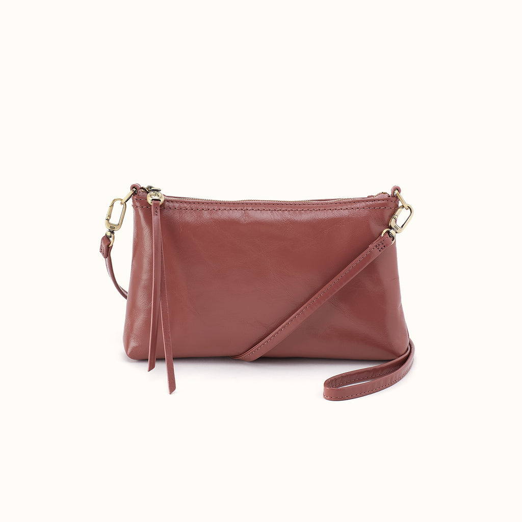 Darcy Crossbody In Polished Leather - Rosewood – HOBO