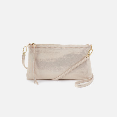 Darcy Crossbody In Metallic Leather - Sand Shimmer