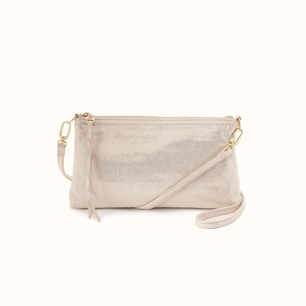 Darcy Crossbody In Metallic Leather - Sand Shimmer – HOBO