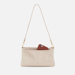 Darcy Crossbody in Metallic Leather - Sand Shimmer