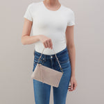 Darcy Crossbody In Gloss Leather - Stone Gloss