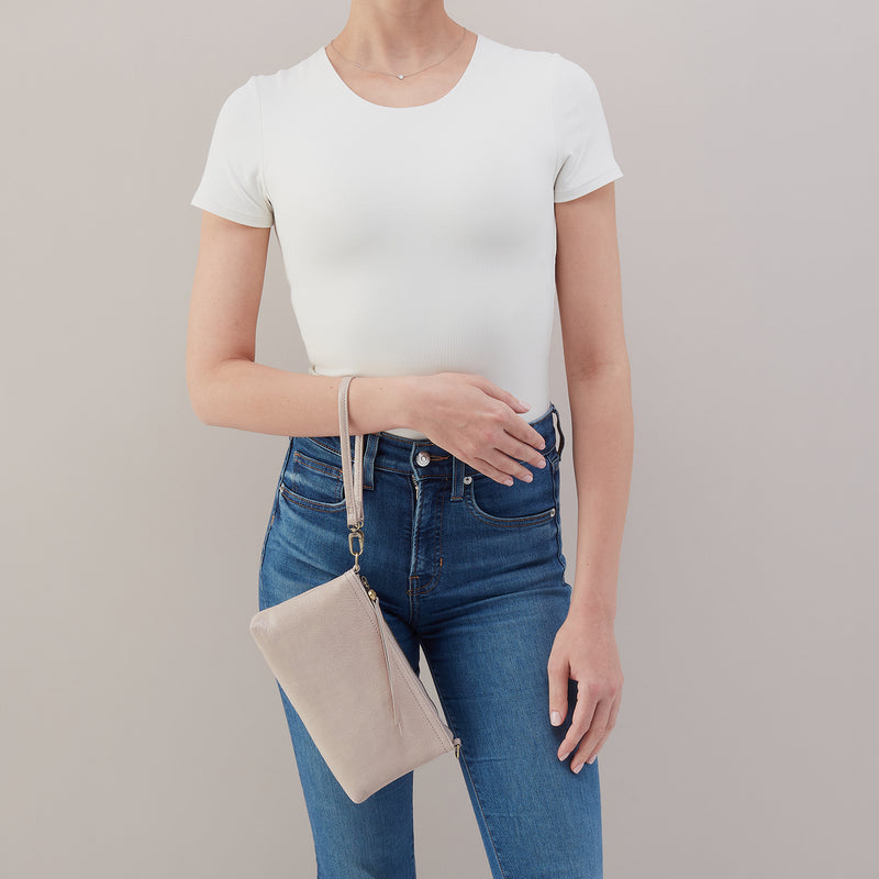 Darcy Crossbody In Gloss Leather - Stone Gloss