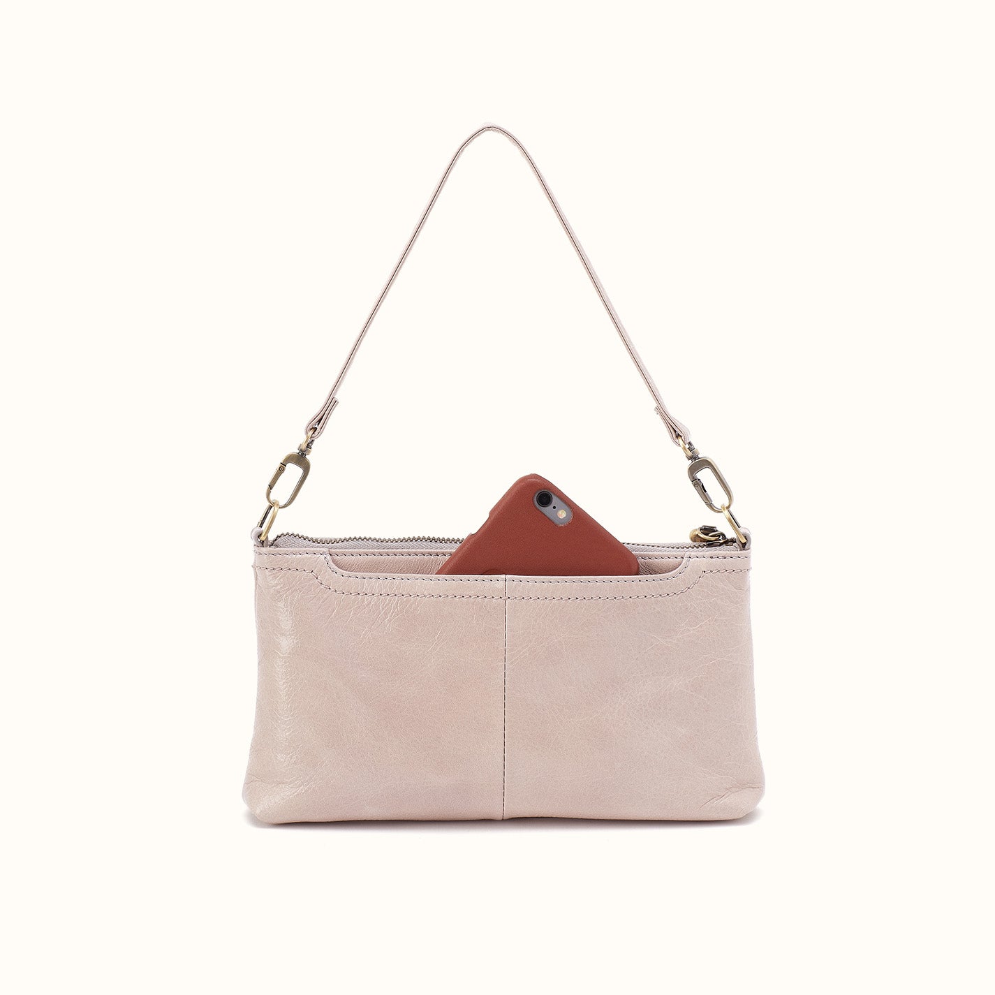 Darcy Crossbody In Gloss Leather - Stone Gloss – HOBO