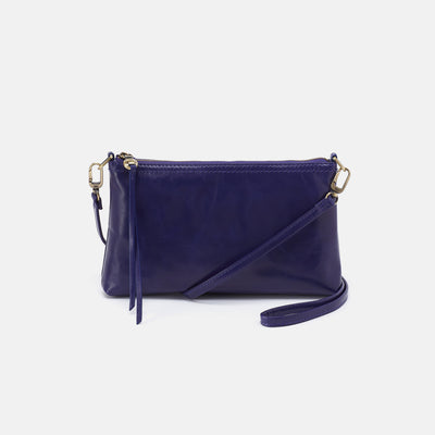 Darcy Crossbody in Polished Leather - Winter Violet