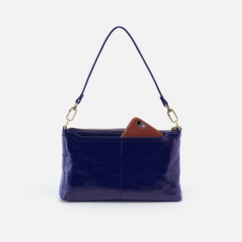 Darcy Crossbody in Polished Leather - Winter Violet