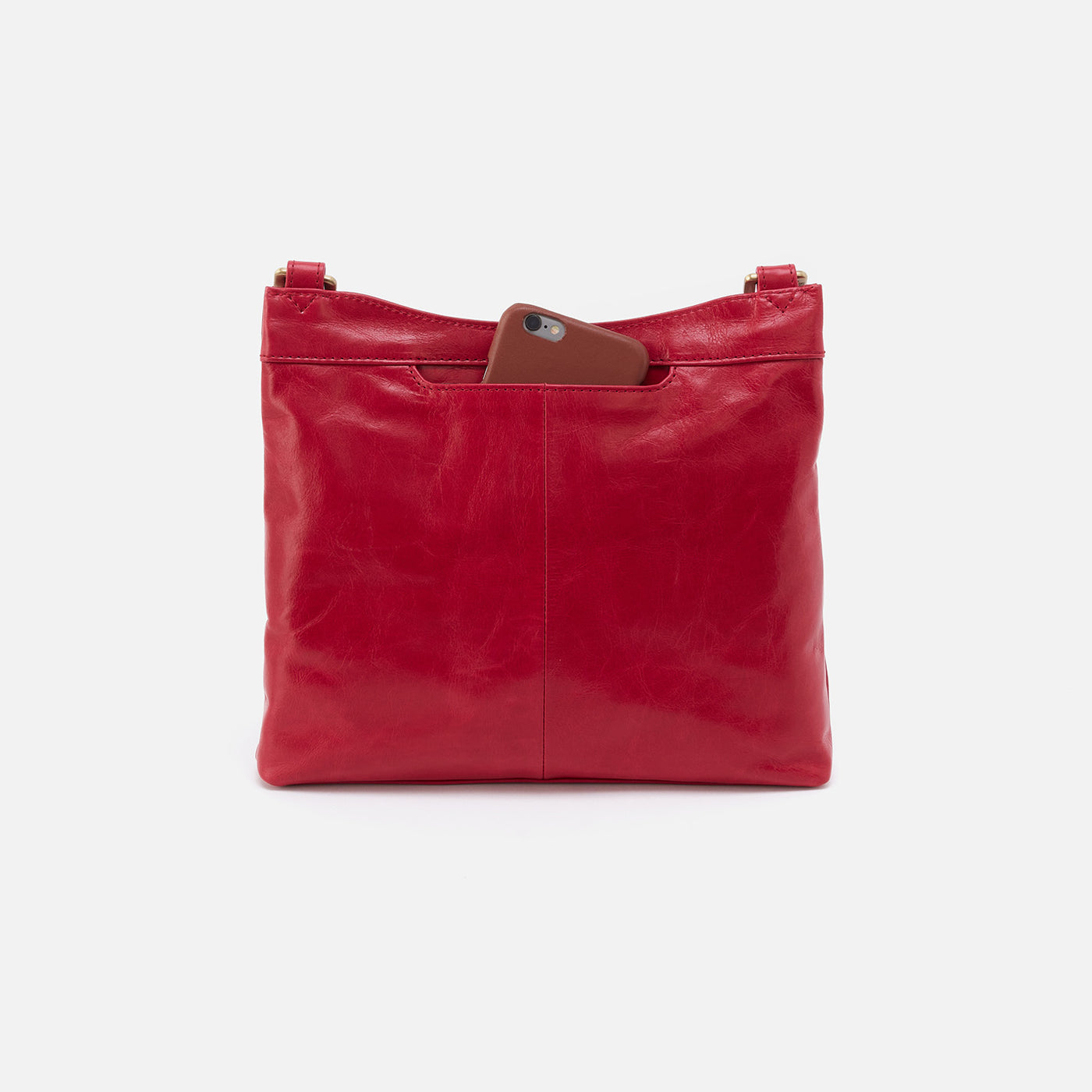 Cambel Crossbody in Polished Leather - Claret