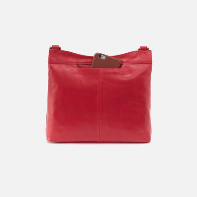 Cambel Crossbody In Polished Leather - Hibiscus