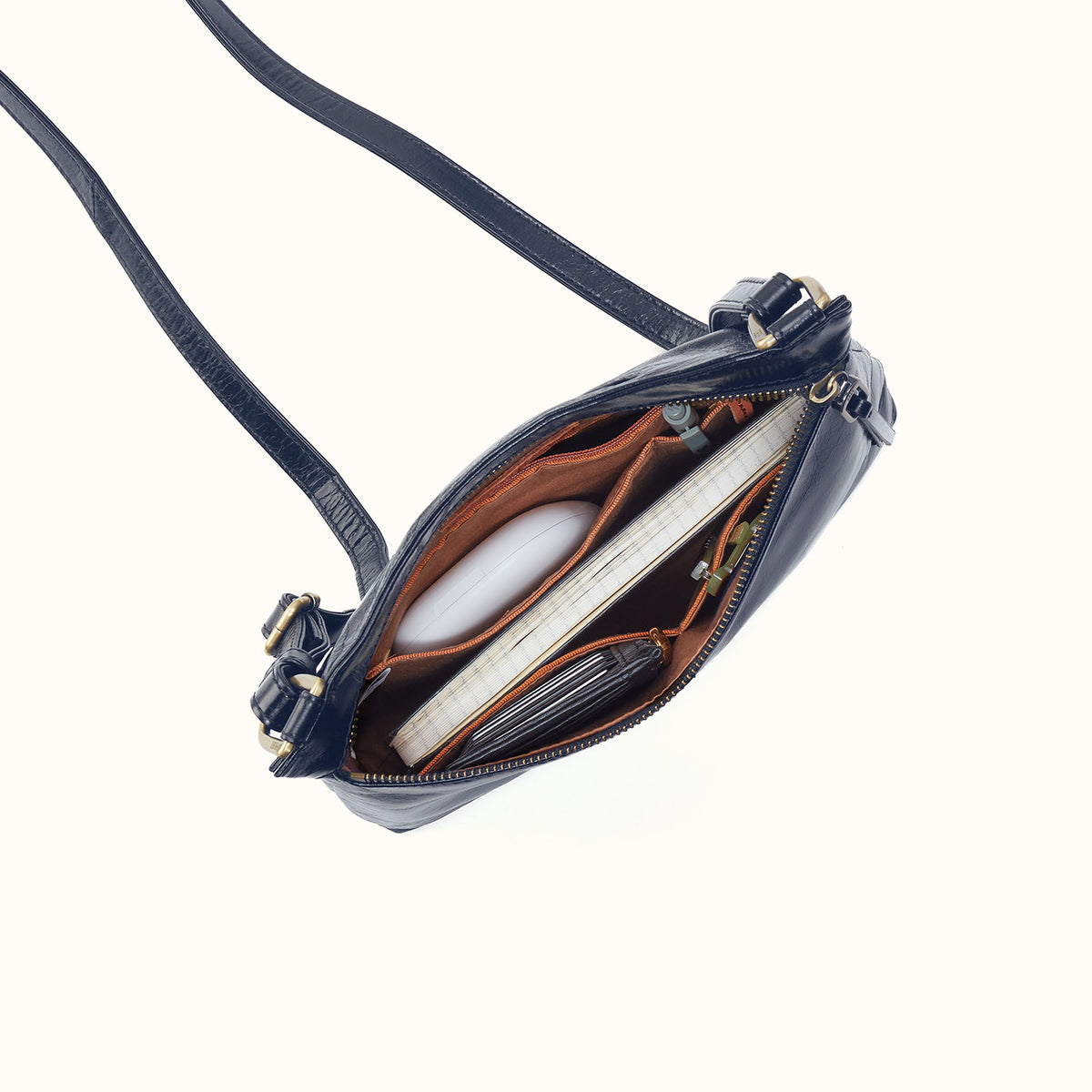 Cambel Crossbody In Polished Leather