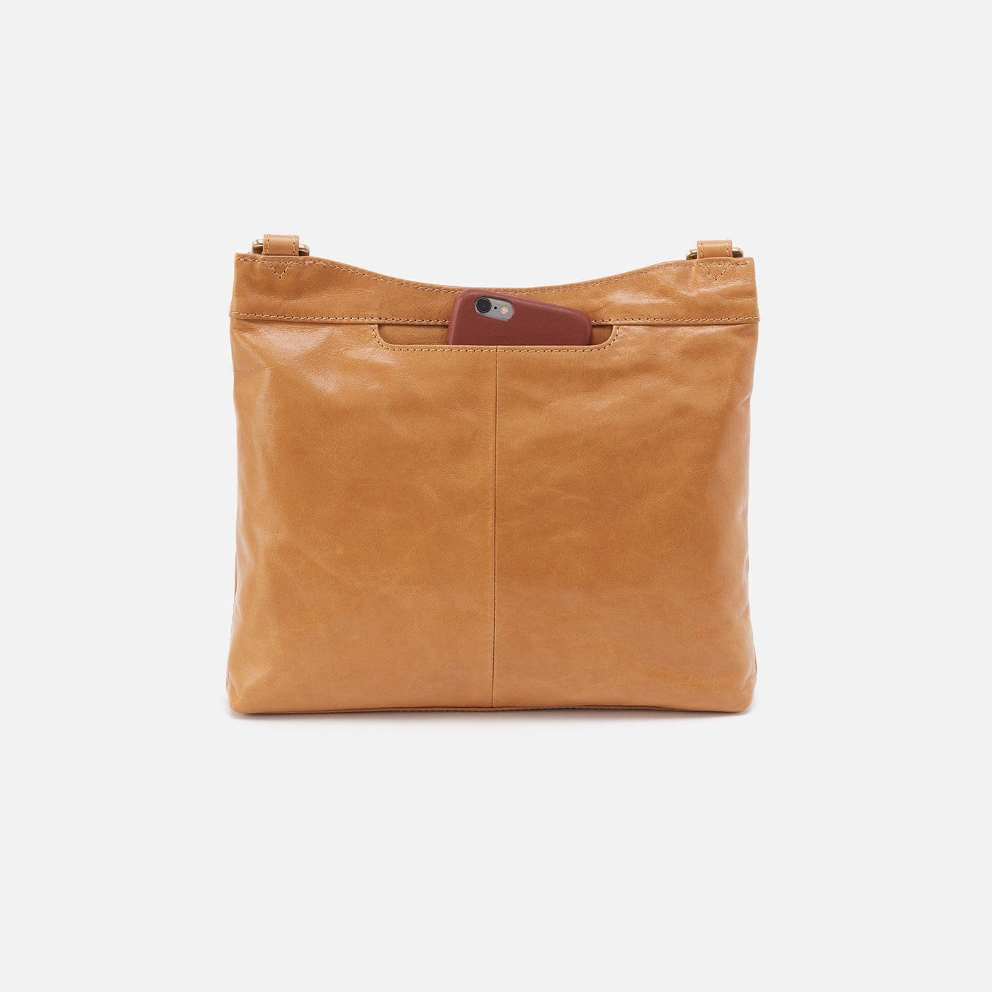 Cambel Crossbody in Polished Leather - Natural