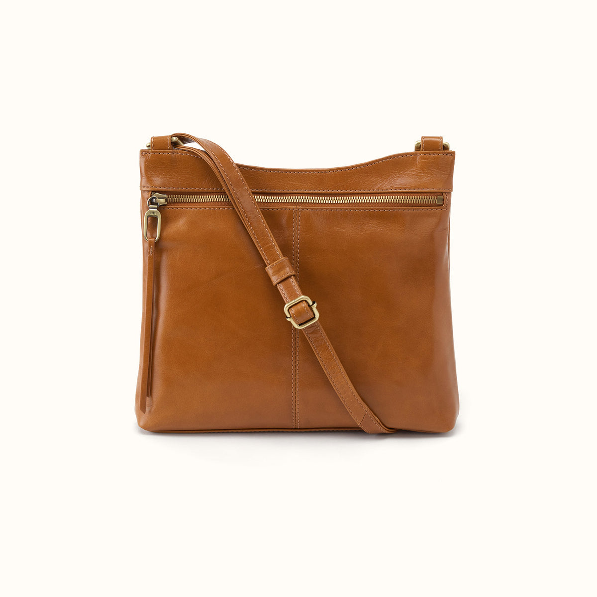 Cambel Crossbody In Polished Leather - Truffle