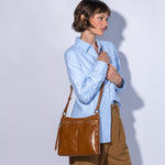 Cambel Crossbody In Polished Leather - Truffle
