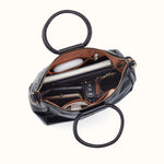 Sheila Medium Satchel In Polished Leather - Black