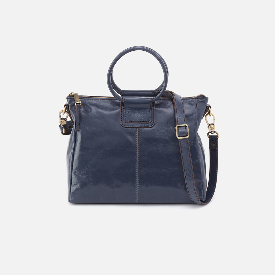 Sheila Medium Satchel In Polished Leather Truffle HOBO