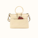 Sheila Medium Satchel in Polished Leather - Butter Yellow