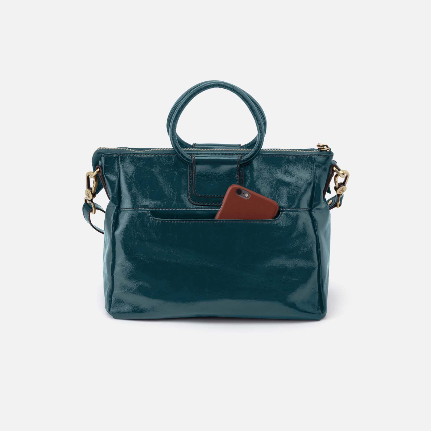 Sheila Medium Satchel in Polished Leather - Wild Bluegrass – HOBO