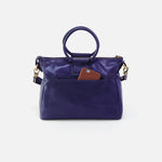 Sheila Medium Satchel in Polished Leather - Winter Violet