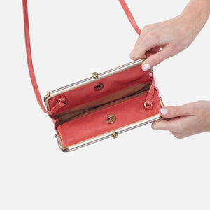 Lauren Crossbody in Polished Leather - Cherry Blossom