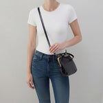 Alba Crossbody In Polished Leather - Black