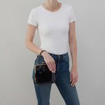 Alba Crossbody In Polished Leather - Black