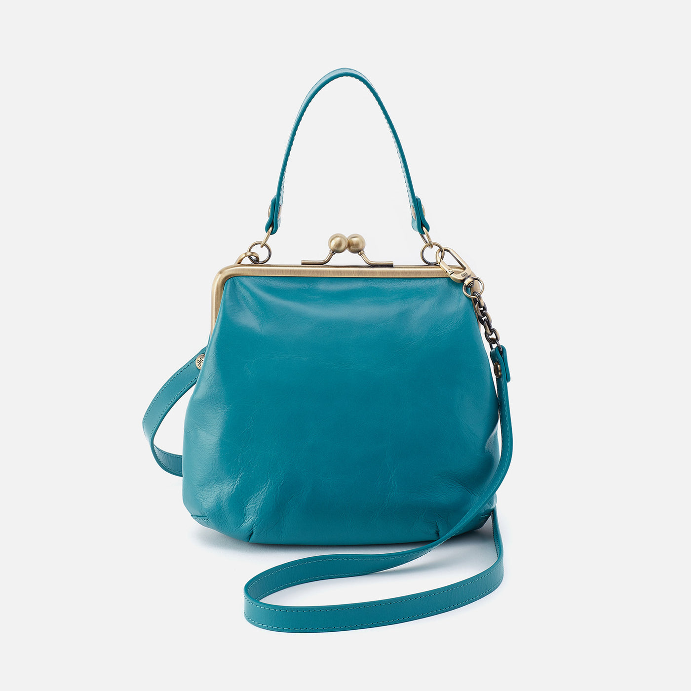 Alba Crossbody In Polished Leather - Biscayne Blue