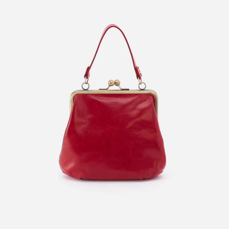 Alba Crossbody in Polished Leather - Claret