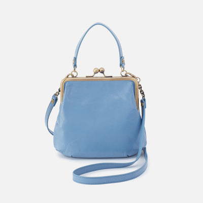 Alba Crossbody In Polished Leather - Faded Denim