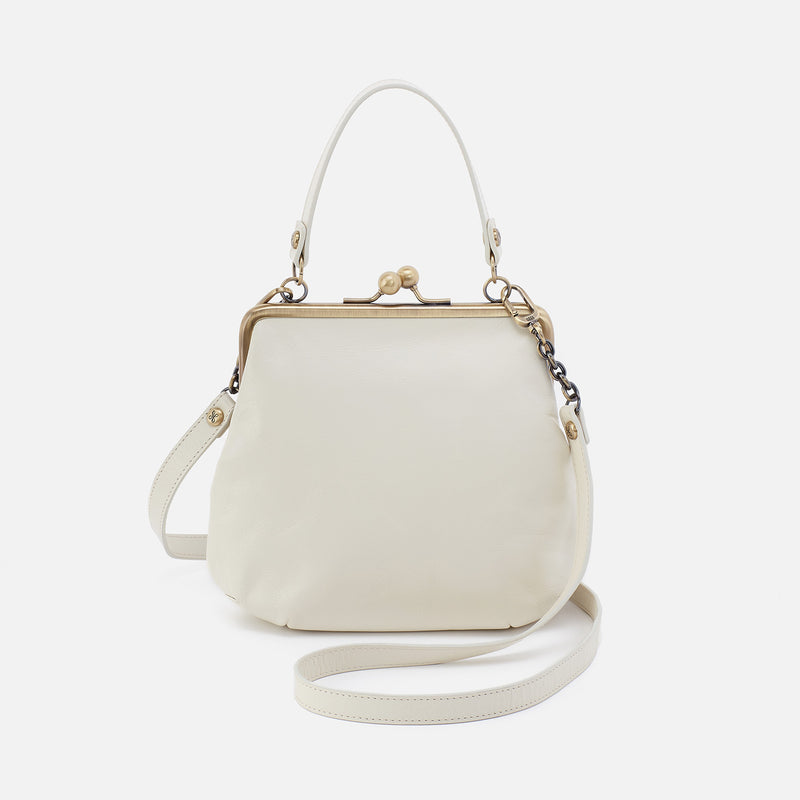 Alba Crossbody in Polished Leather - Latte