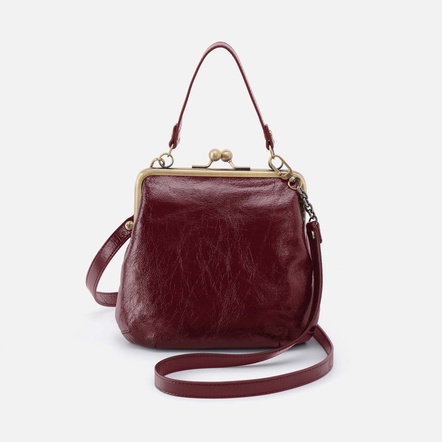 Alba Crossbody in Polished Leather - Saddleberry – HOBO