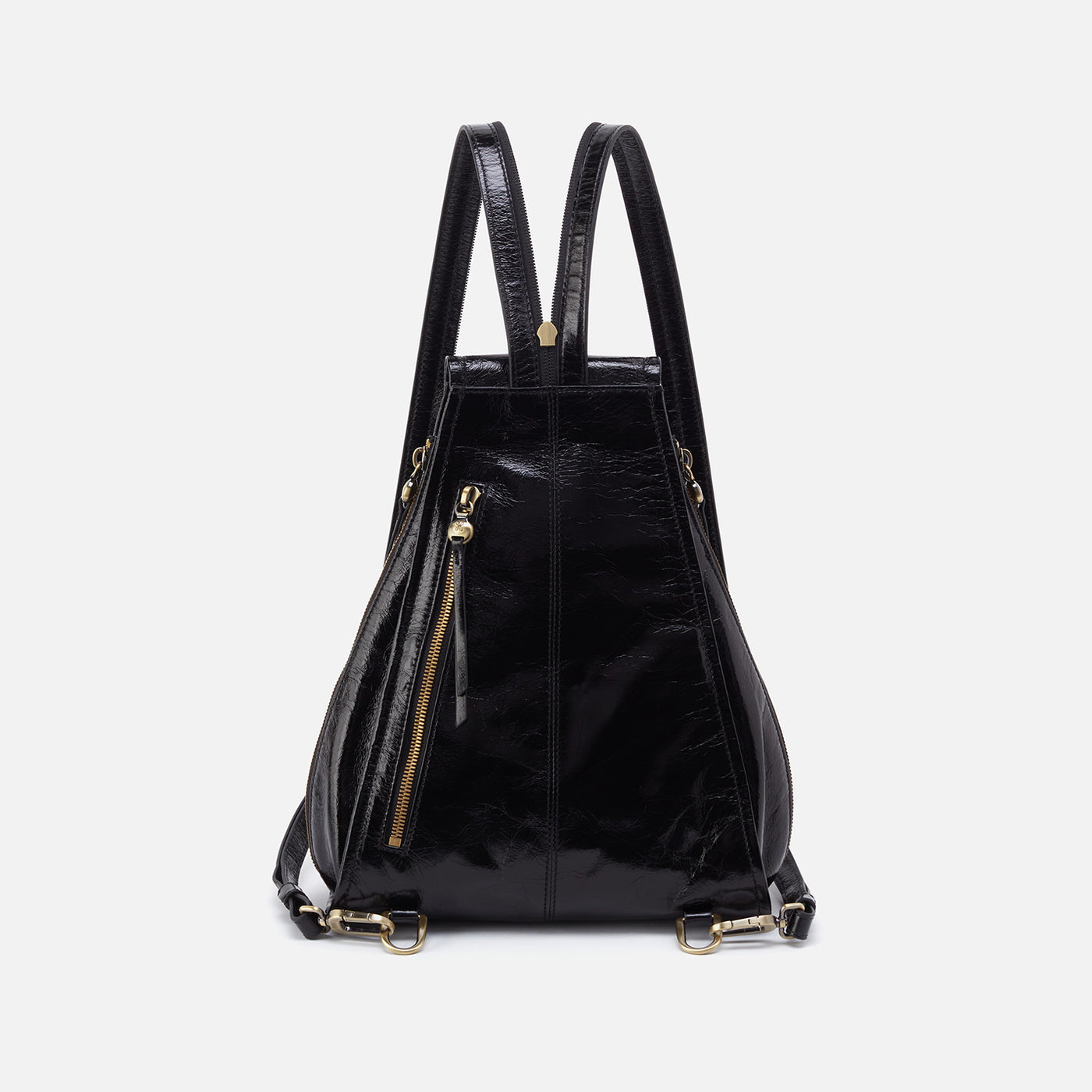 Betta Backpack in Polished Leather - Black