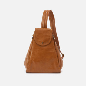 Betta Backpack in Polished Leather - Truffle