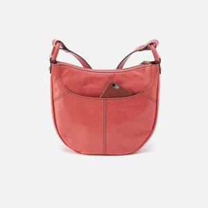 Sheila Scoop Crossbody in Polished Leather - Cherry Blossom