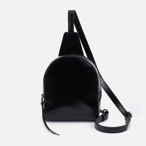 Dillon Sling in Polished Leather - Black