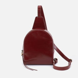 Dillon Sling in Polished Leather - Henna