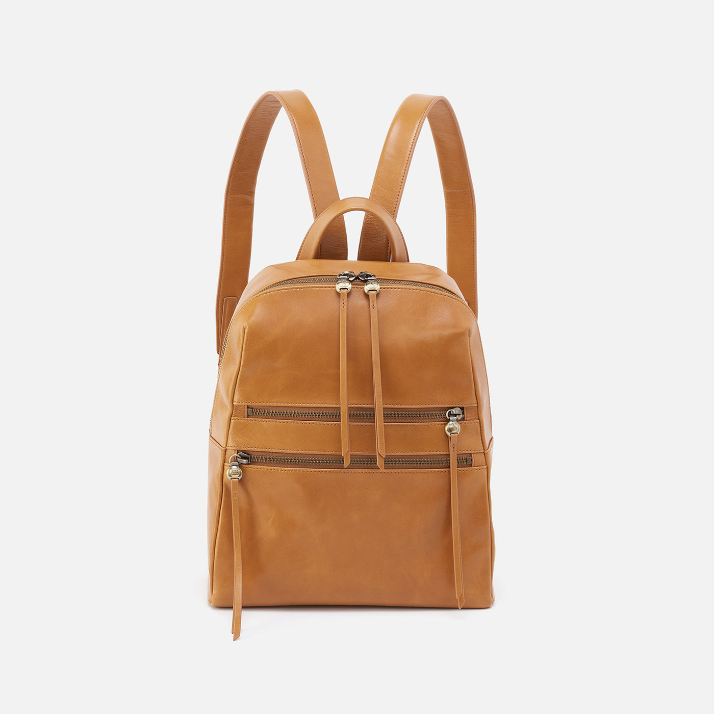 Billie Backpack In Polished Leather - Natural