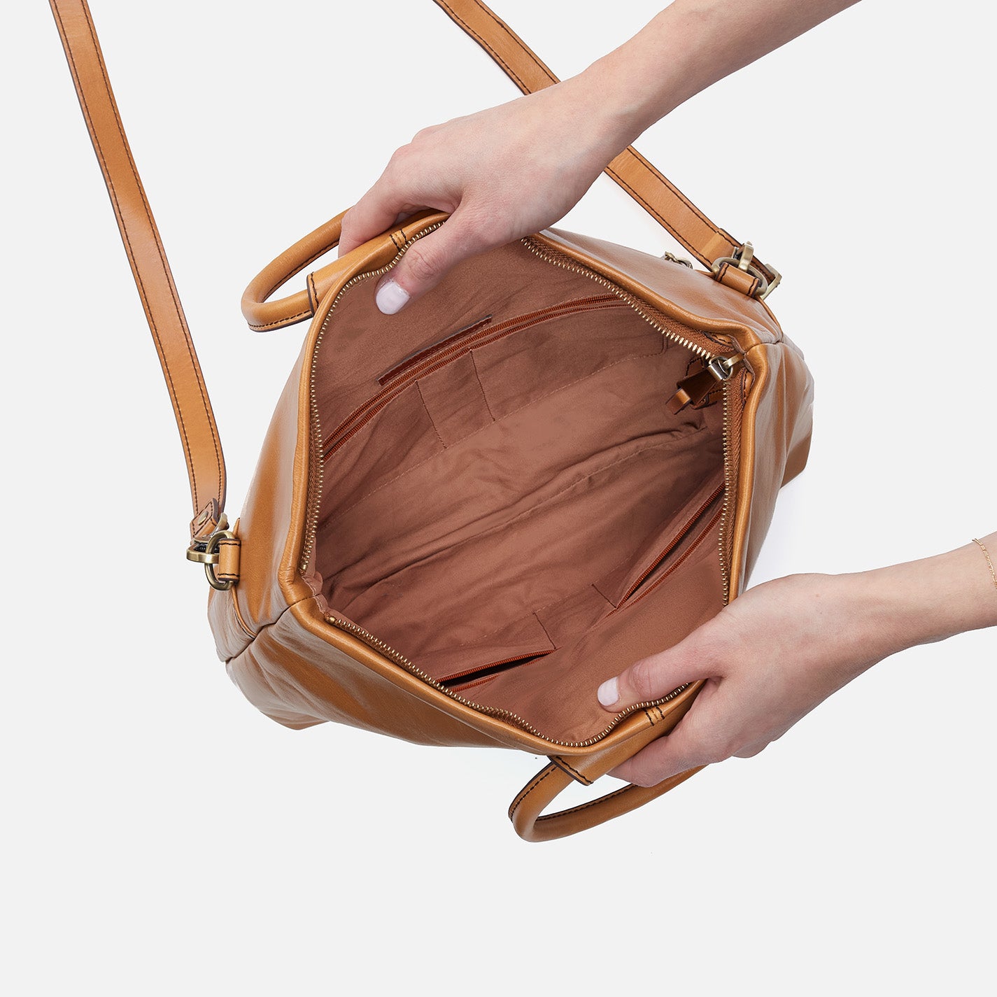 Leather foldover crossbody bag sale