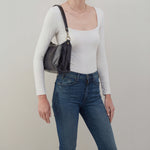 Avon Shoulder Bag In Polished Leather - Black