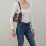 Avon Shoulder Bag in Polished Leather - Hearthstone