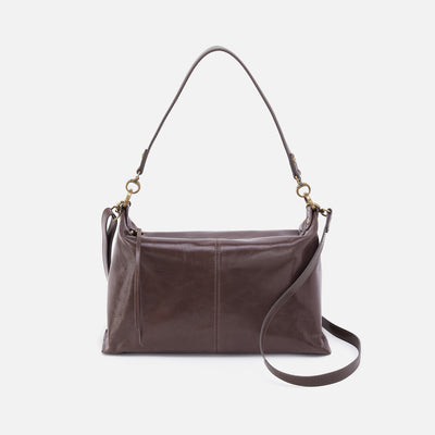 Avon Shoulder Bag in Polished Leather - Hearthstone