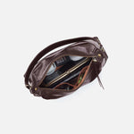 Avon Shoulder Bag in Polished Leather - Hearthstone