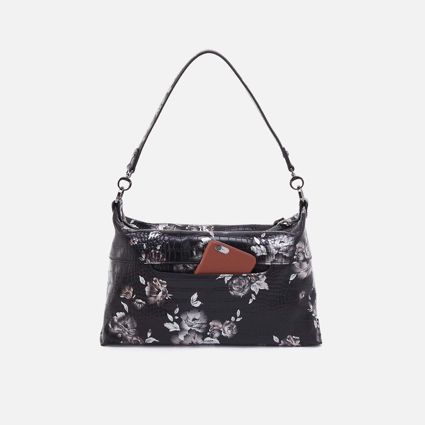 Avon Shoulder Bag In Printed Leather Rose Croco Print HOBO
