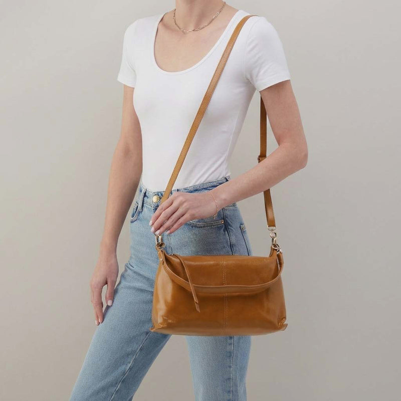 Avon Shoulder Bag In Polished Leather - Truffle