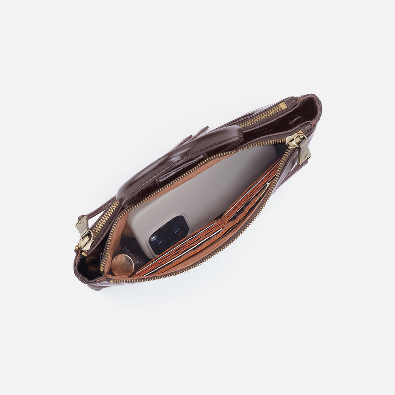 Sable Crossbody in Polished Leather - Hearthstone