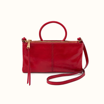 Sable Crossbody In Polished Leather - True Red